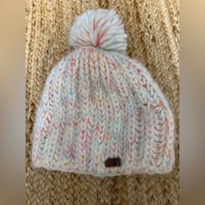 Roxy Women Pastel Rainbow Beanie Winter Hat P